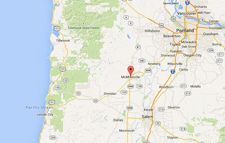 McMinnville, Oregon on Google Maps